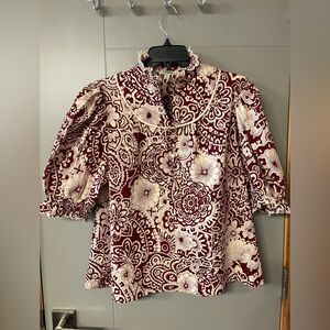 Umgee Puff Sleeve Blouse med